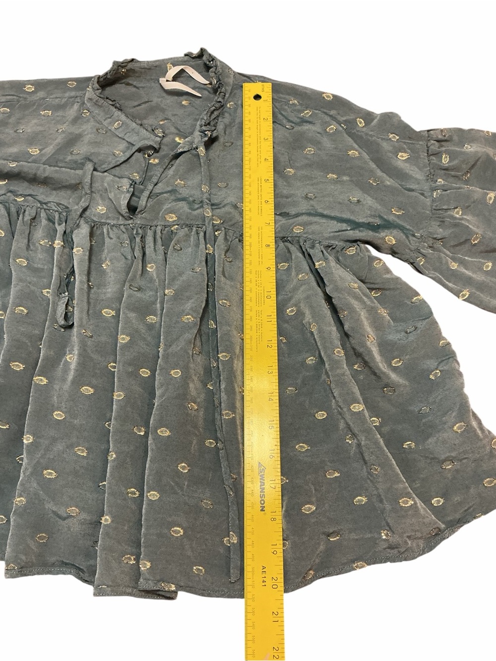 By Anthropologie Ruffled Peasant Crop Blouse - Picture 9 of 11